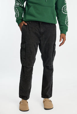 Mens Black Cargo Jeans