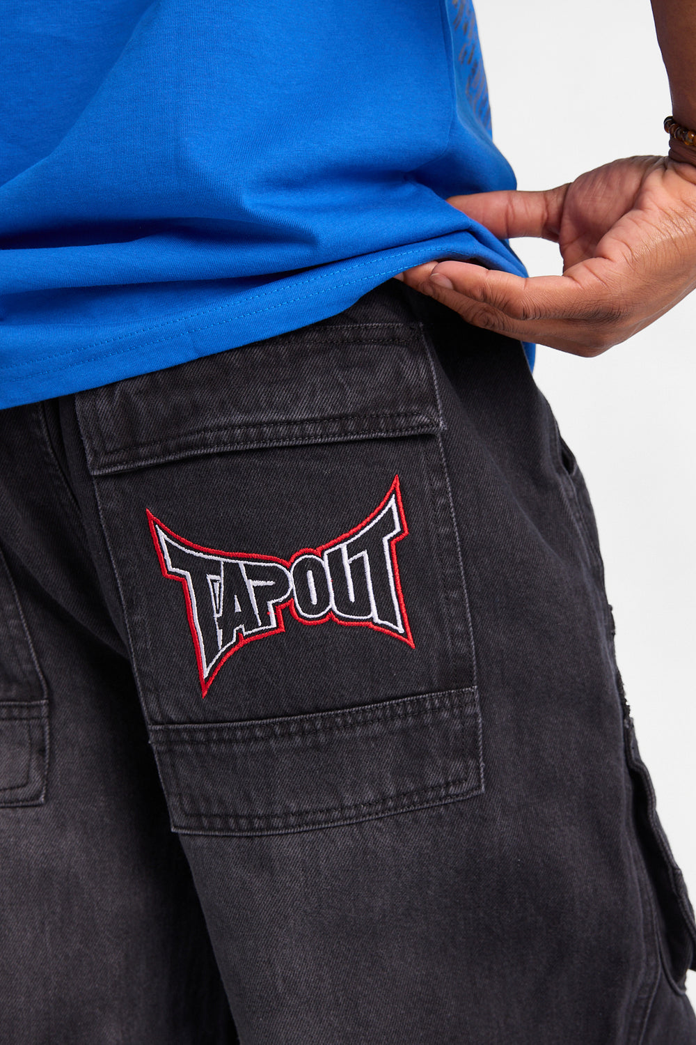 Jean cargo brodé Tapout Jean cargo brodé Tapout