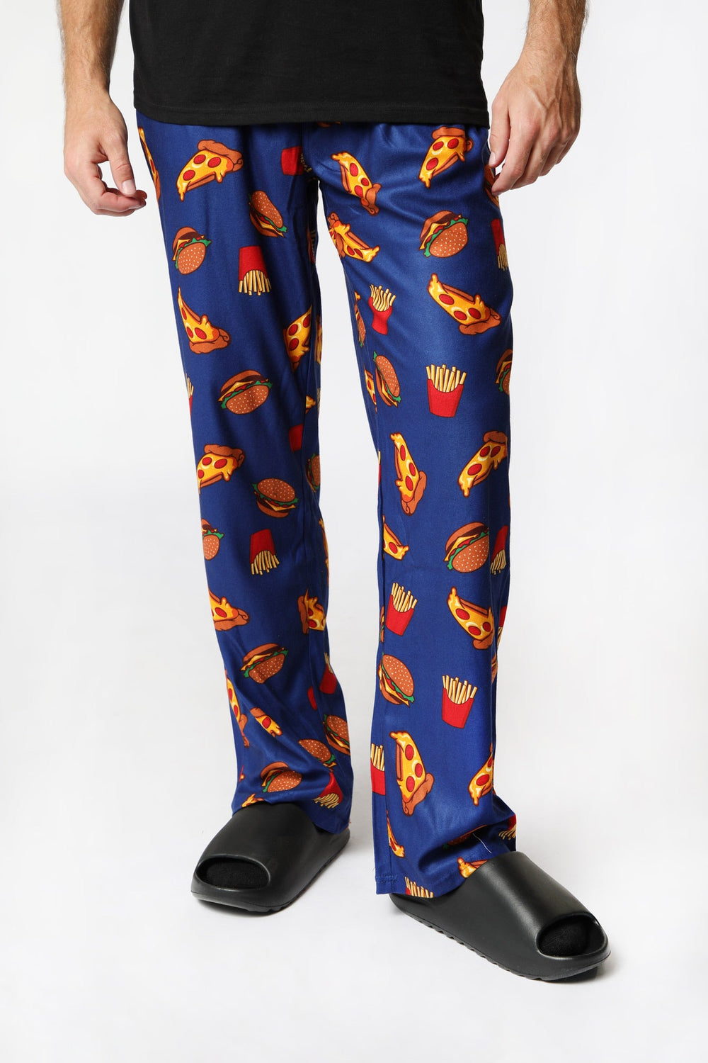 Bas de Pyjama Imprimé Fast Food Zoo York Homme Bleu