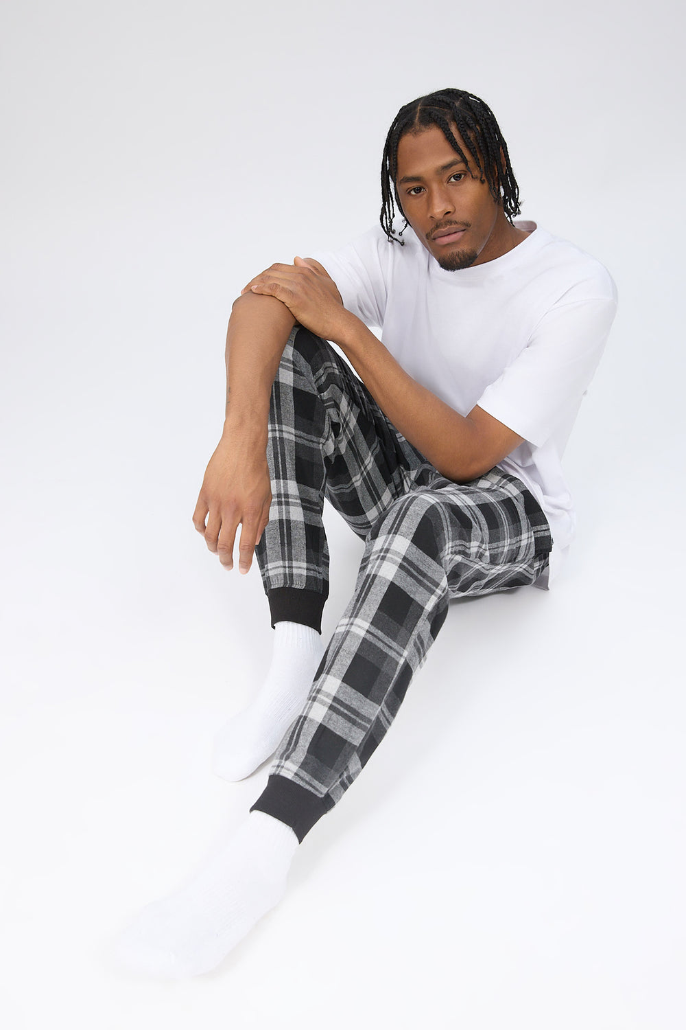 West49 Mens Flannel Plaid Pajama Jogger West49 Mens Flannel Plaid Pajama Jogger