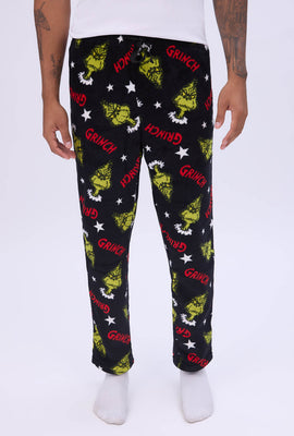 Mens The Grinch Printed Pajama Bottoms