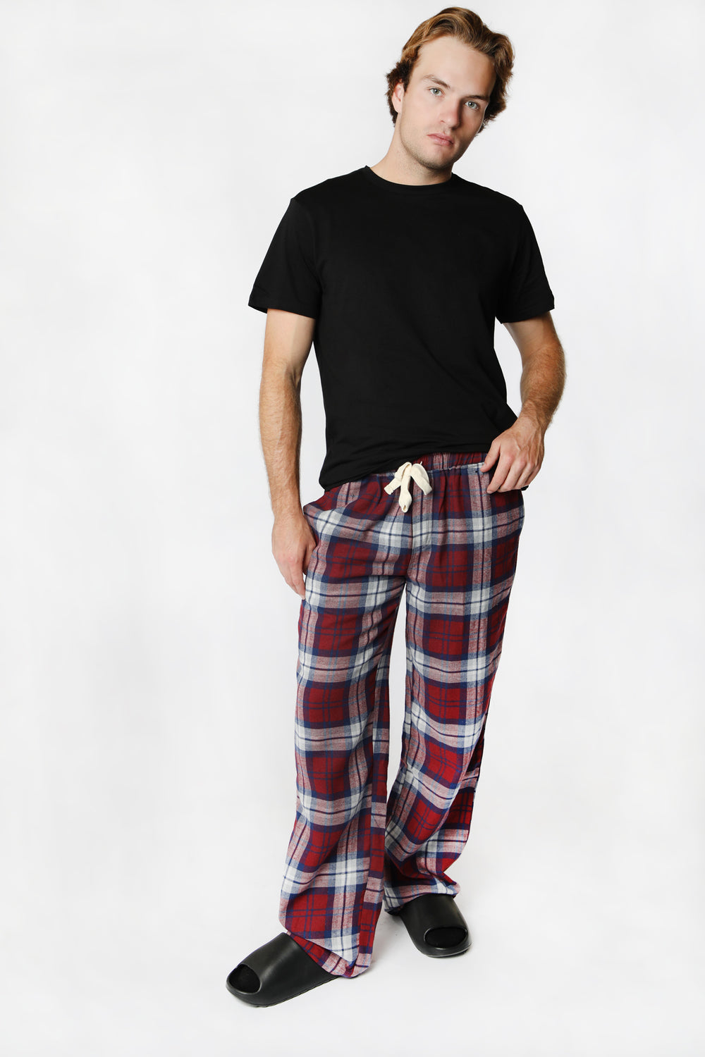 West49 Mens Flannel Plaid Pajama Bottoms West49 Mens Flannel Plaid Pajama Bottoms