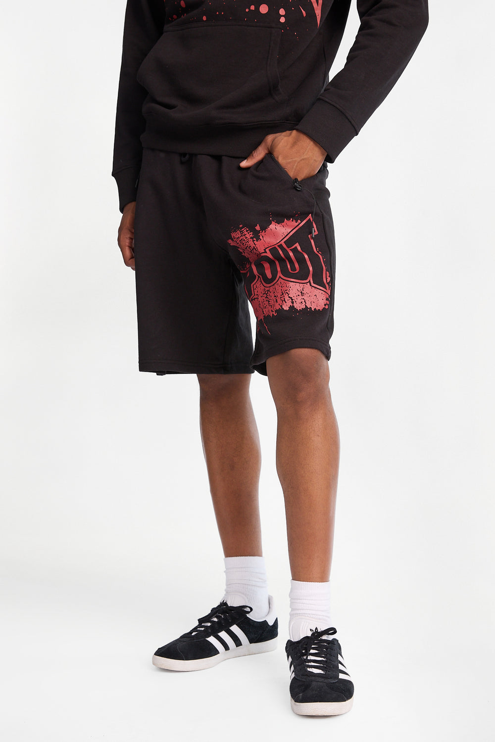Short en molleton imprimé Tapout Short en molleton imprimé Tapout