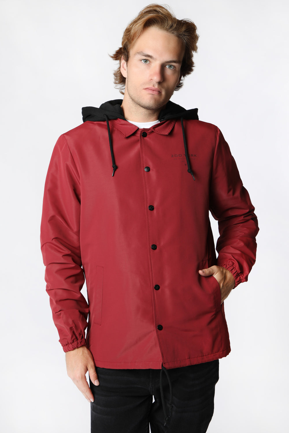 Zoo York Mens Coach Jacket Red