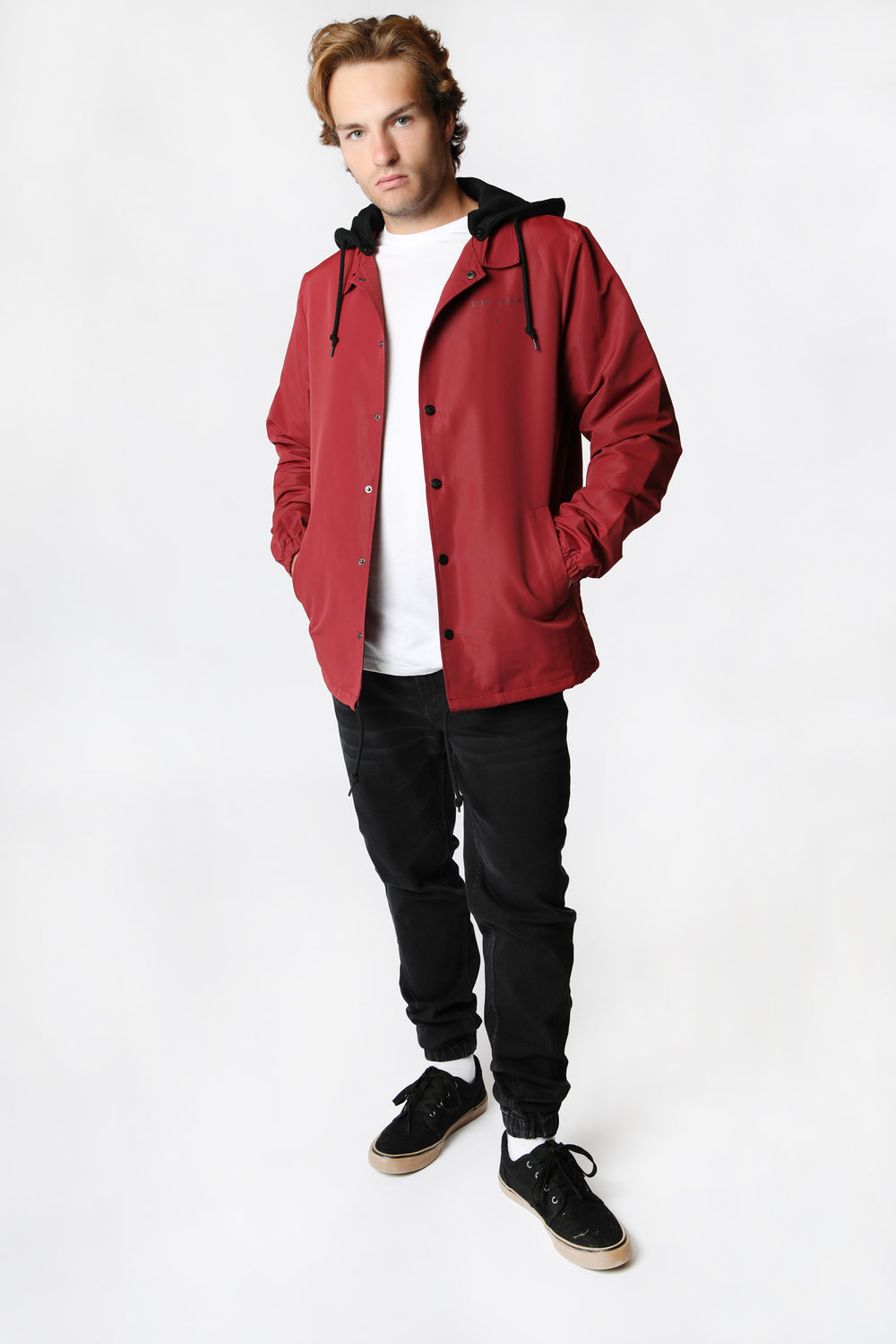 Zoo York Mens Coach Jacket Red