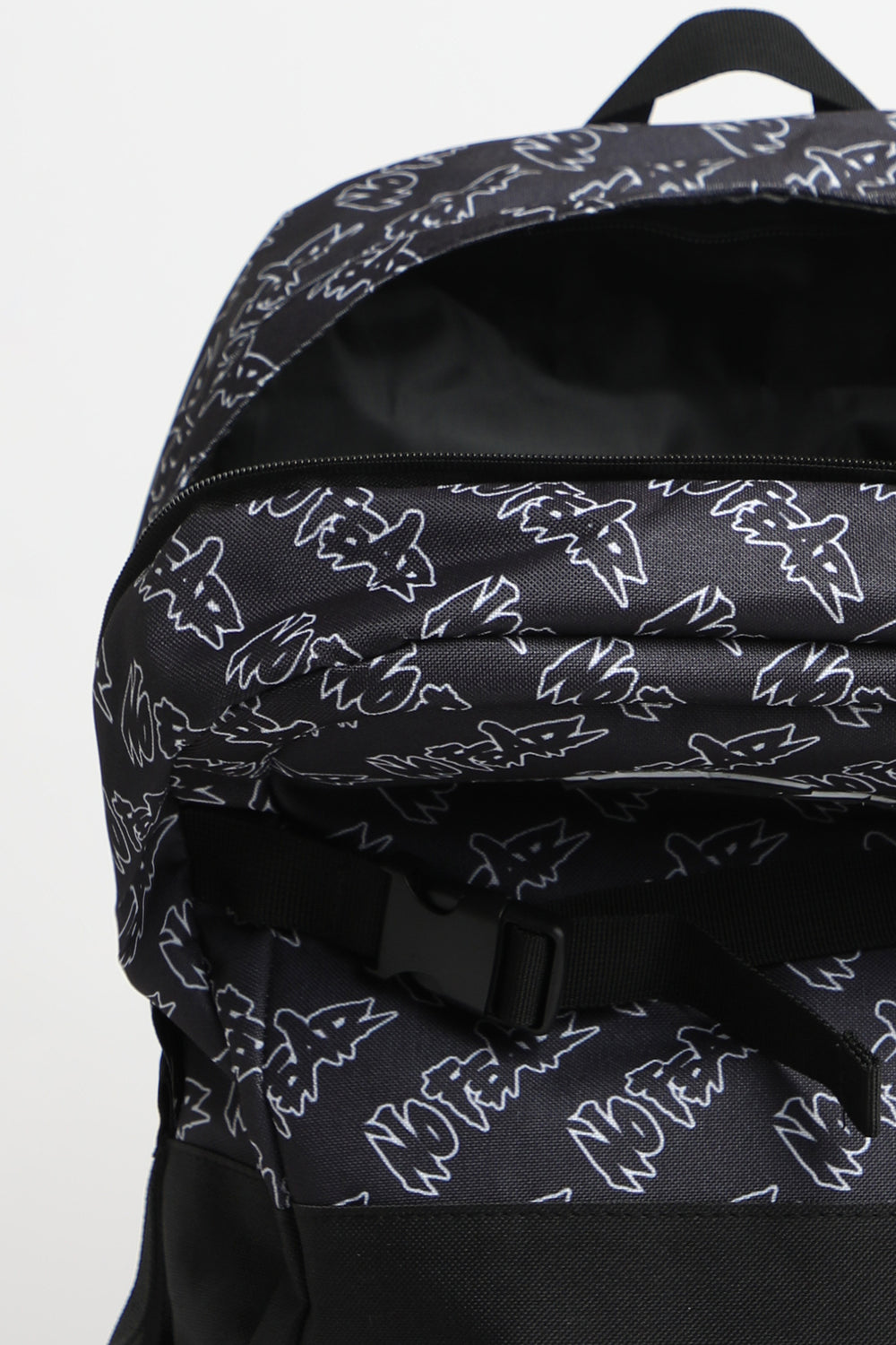 No Fear Logo Print Backpack Black
