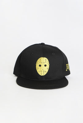 Arsenic Mens Golden Mask Flat Brim Hat