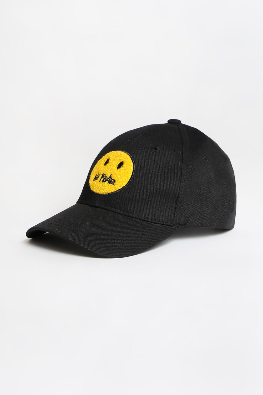 No Fear Mens Smiley Baseball Hat Black