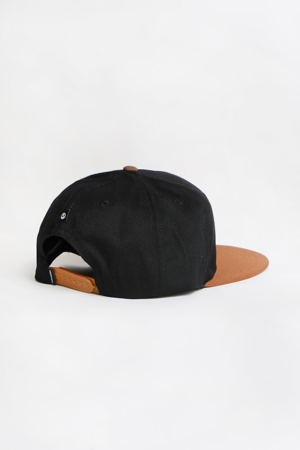 Amnesia Mens 2-Tone Flat Brim Hat Black
