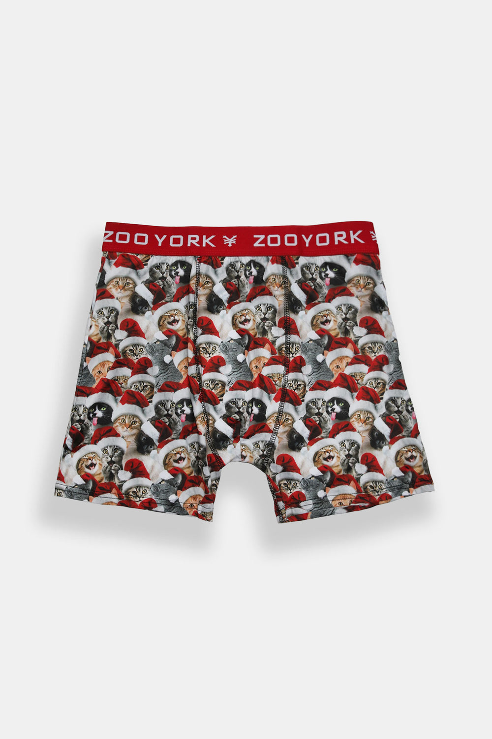 Boxer imprimé chats et bonnets de Père Noël Zoo York homme Boxer imprimé chats et bonnets de Père Noël Zoo York homme