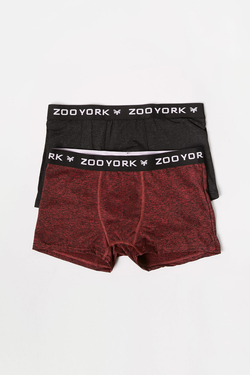 Zoo York Mens 2-Pack Space Dye Boxer Briefs Burgundy