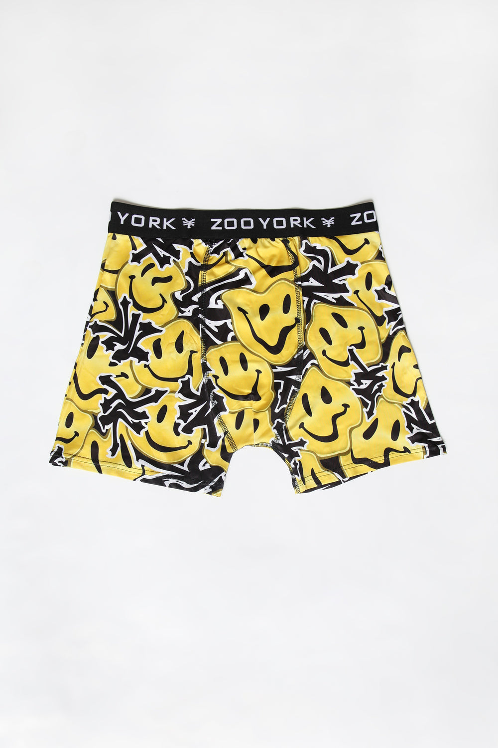 Zoo York Mens Melted Smiley Boxer Brief Yellow