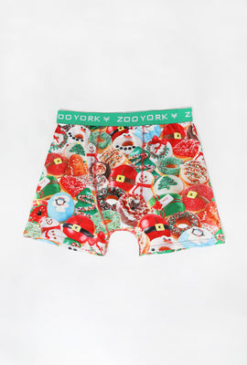 Boxer Imprimé Beignes de Noël Zoo York Homme