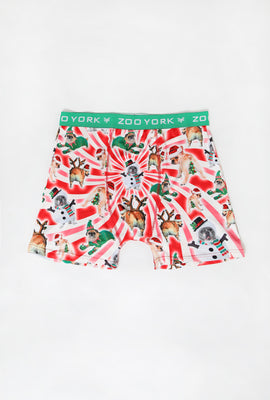 Boxer Imprimé Chiens de Noël Zoo York Homme