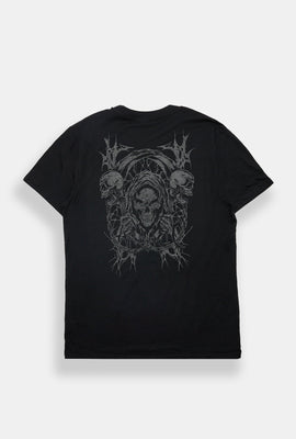 T-shirt imprimé de crâne de faucheur Arsenic