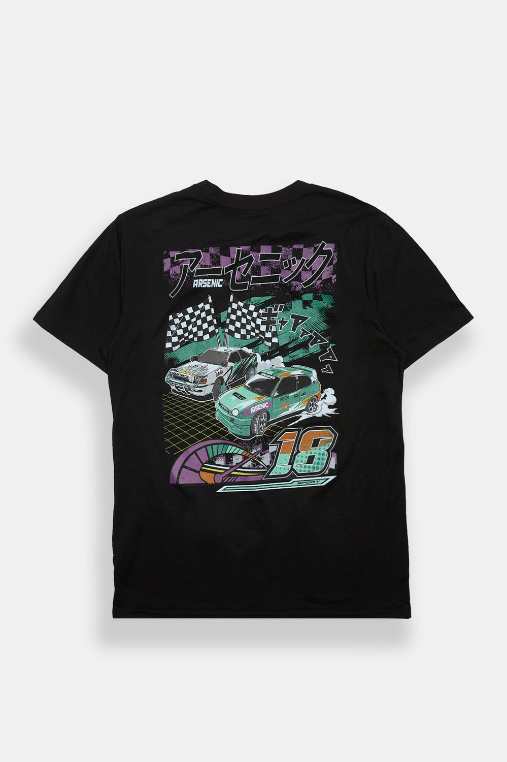 Arsenic Checkered Flag Graphic Tee Arsenic Checkered Flag Graphic Tee