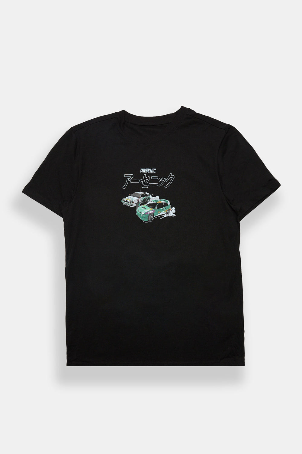 T-shirt imprimé drapeau à damier Arsenic T-shirt imprimé drapeau à damier Arsenic
