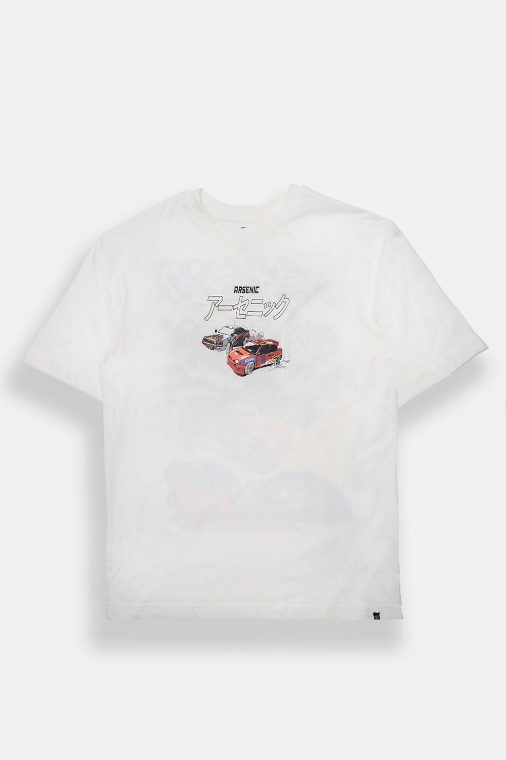 T-shirt imprimé drapeau à damier Arsenic T-shirt imprimé drapeau à damier Arsenic