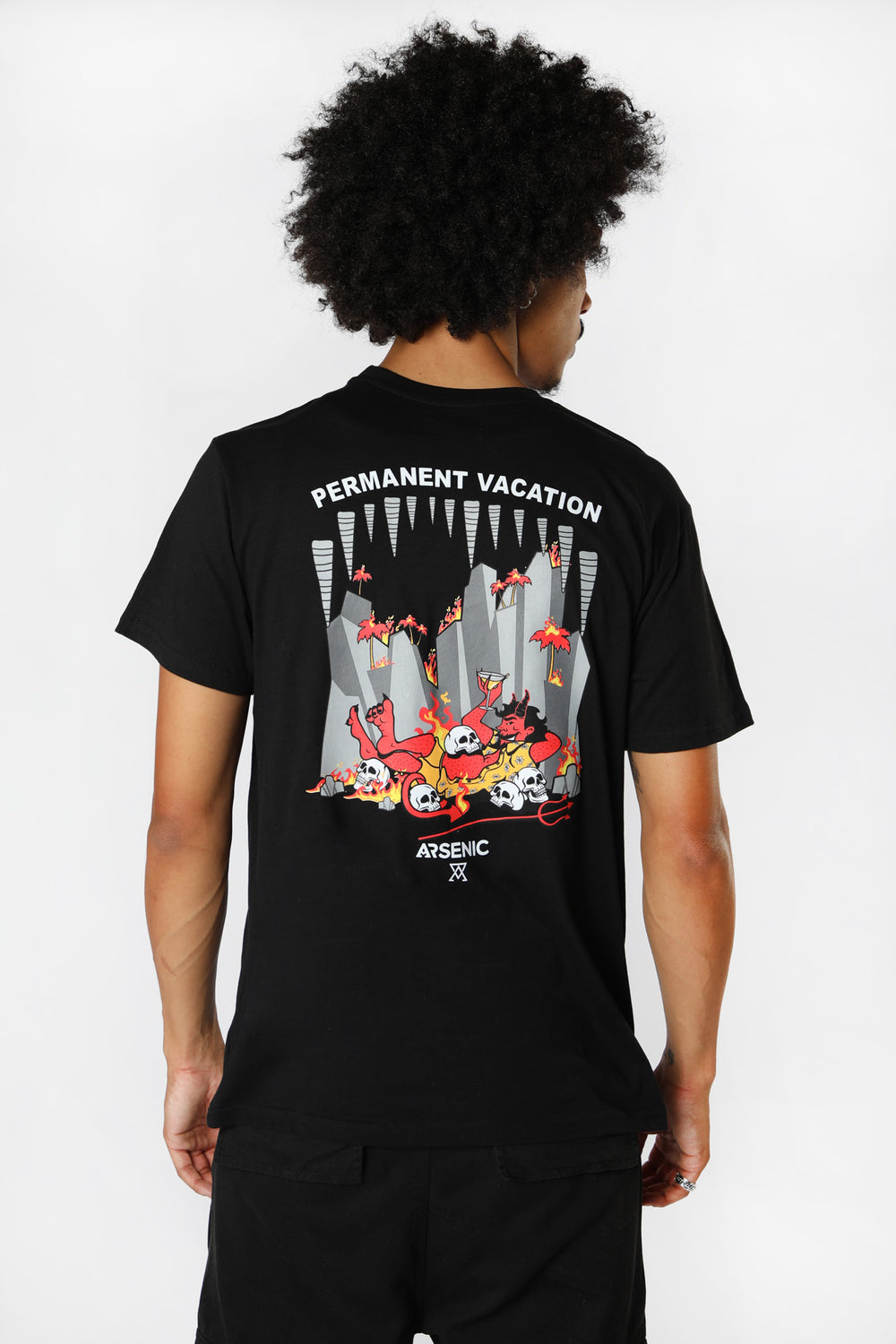 Arsenic Mens Permanent Vacation T-Shirt Black