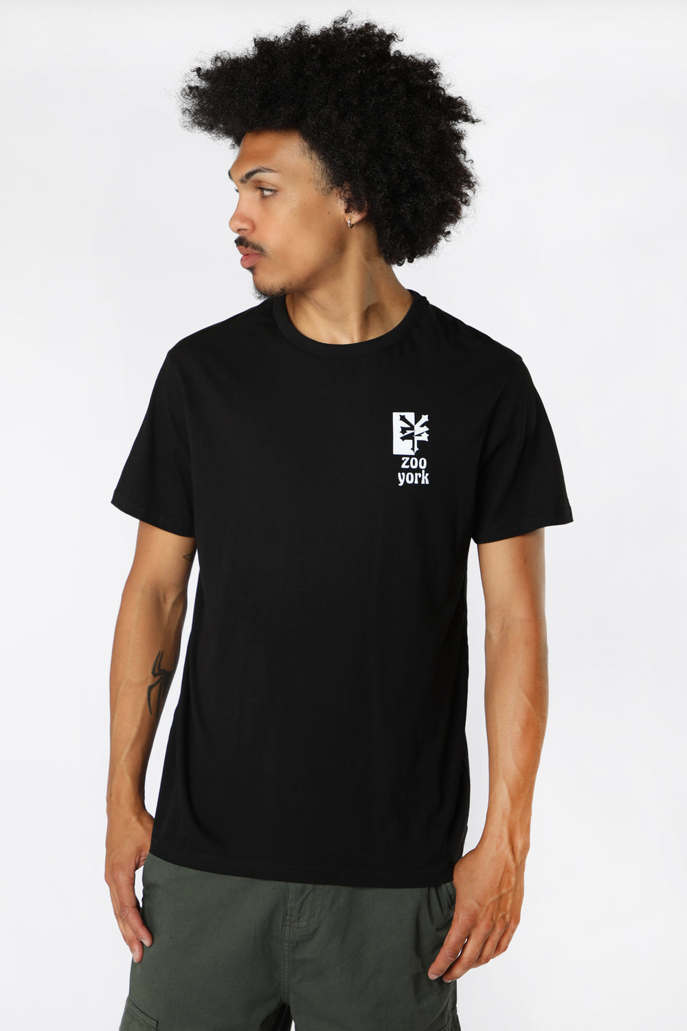 T-Shirt Imprimé Logo Zoo York Homme Noir