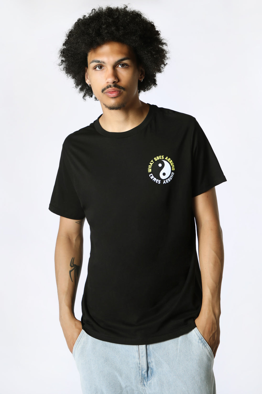 T-Shirt Imprimé What Goes Around Death Valley Homme Noir