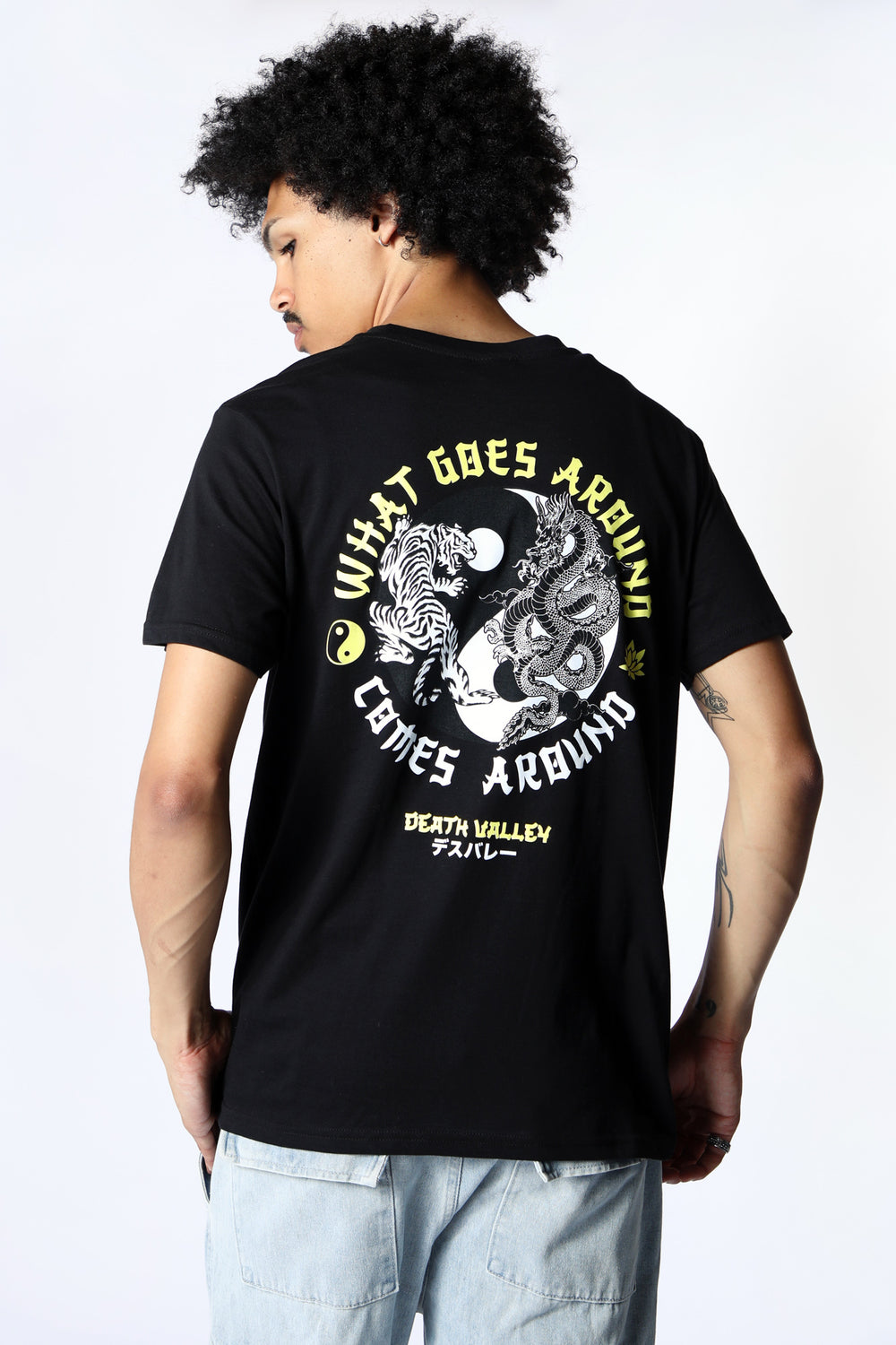 T-Shirt Imprimé What Goes Around Death Valley Homme Noir