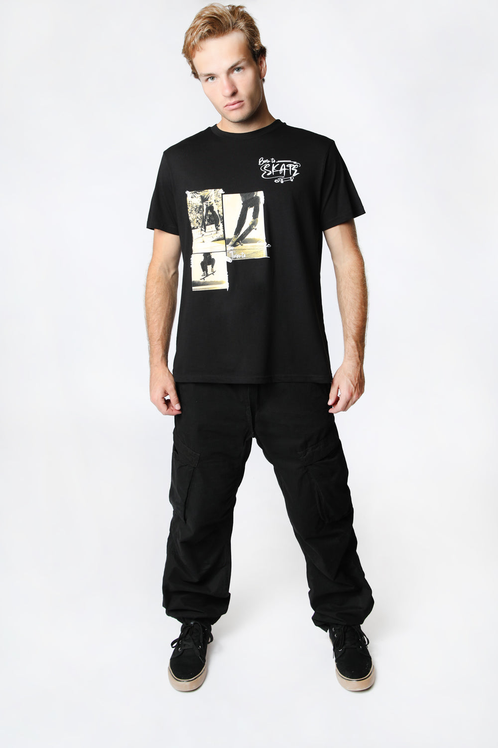Zoo York Mens Born To Skate T-Shirt Black