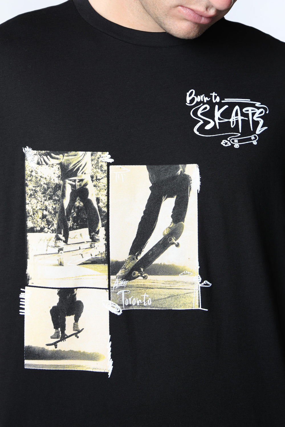 Zoo York Mens Born To Skate T-Shirt Black
