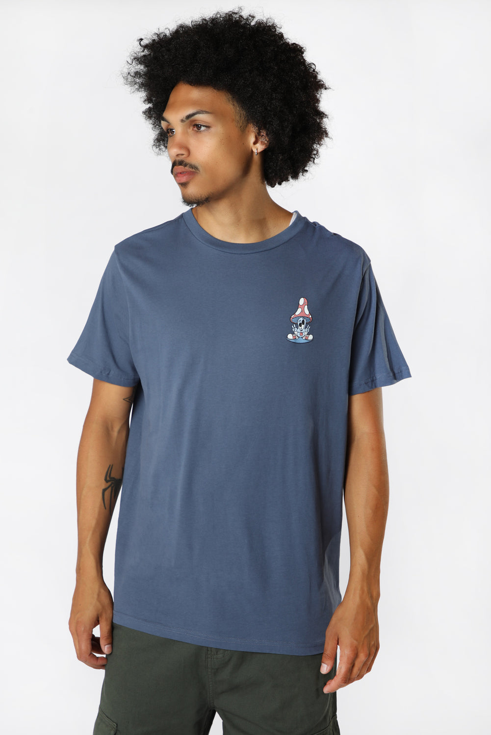 Death Valley Mens One Way Trip T-Shirt Light Denim Blue