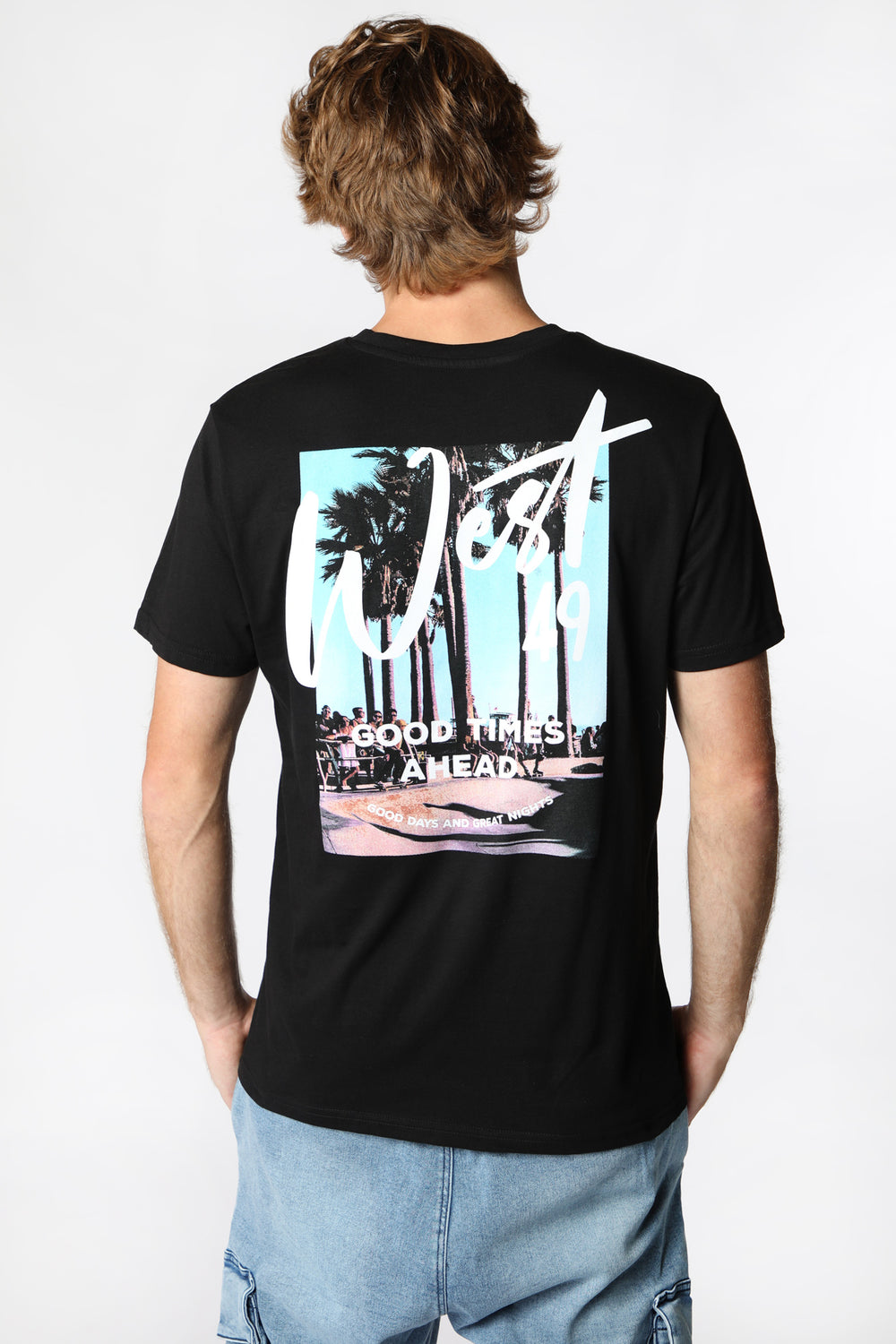 T-Shirt Imprimé Good Times Ahead West49 Homme Noir