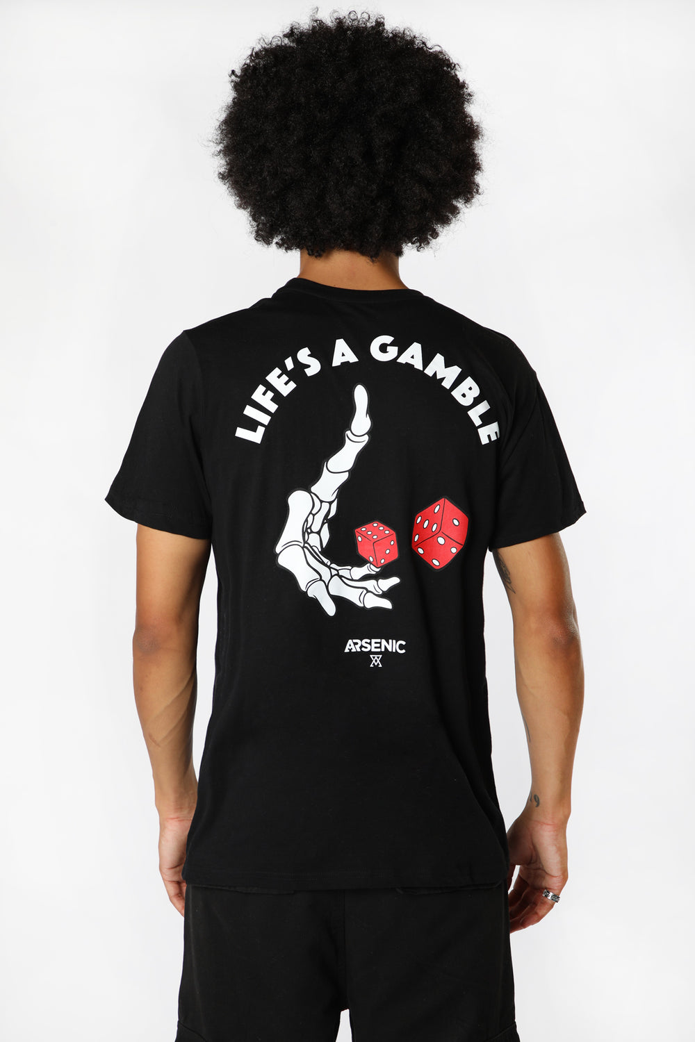 T-Shirt Life's A Gamble Arsenic Homme Noir
