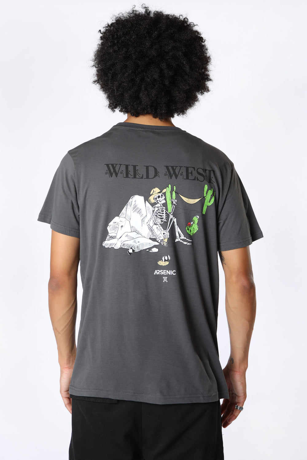 Arsenic Mens Wild West T-Shirt Dark Grey