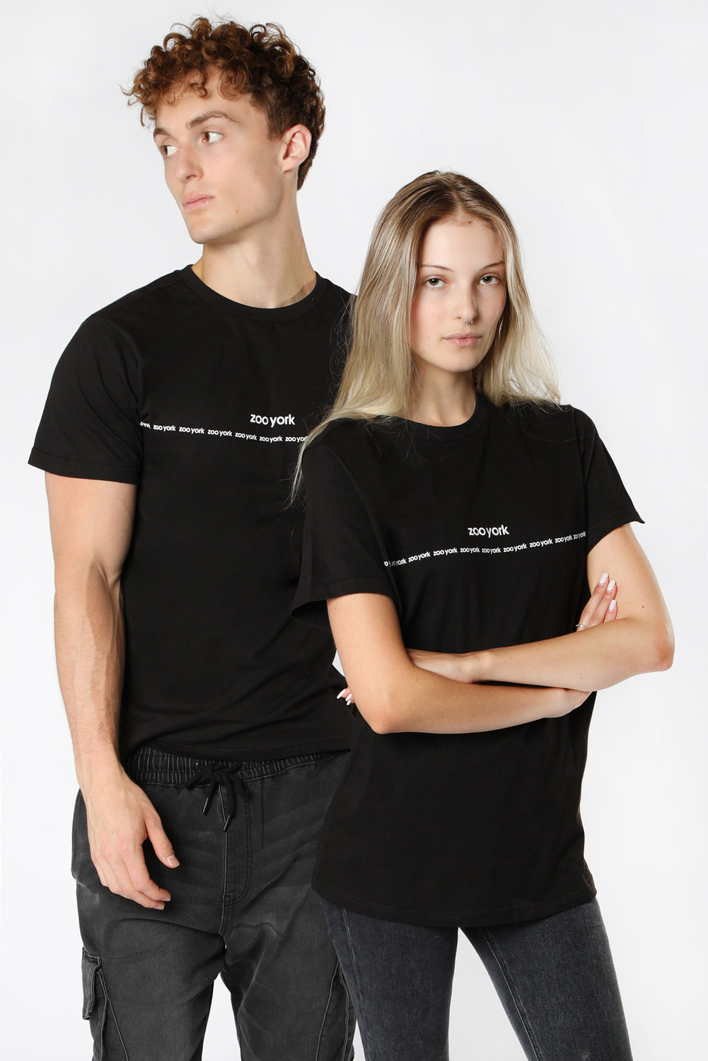 T-Shirt Unisexe Imprimé Grand Logo Zoo York Noir