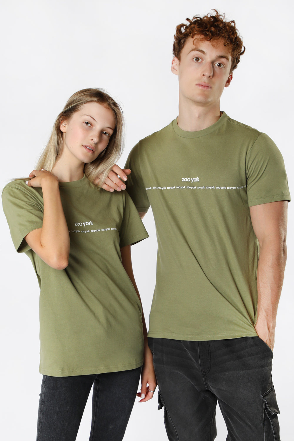 T-Shirt Unisexe Imprimé Grand Logo Zoo York Sauge
