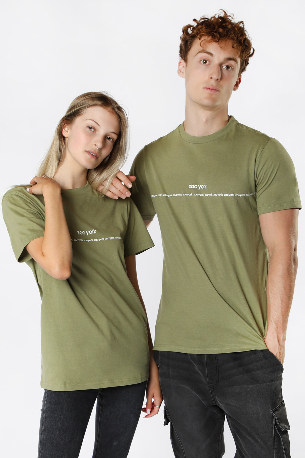 Zoo York Unisex Printed Logo T-Shirt Sage