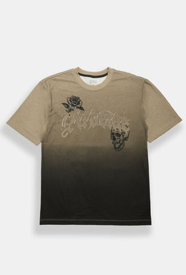 Arsenic Dip-Dyed Embroidered Tee