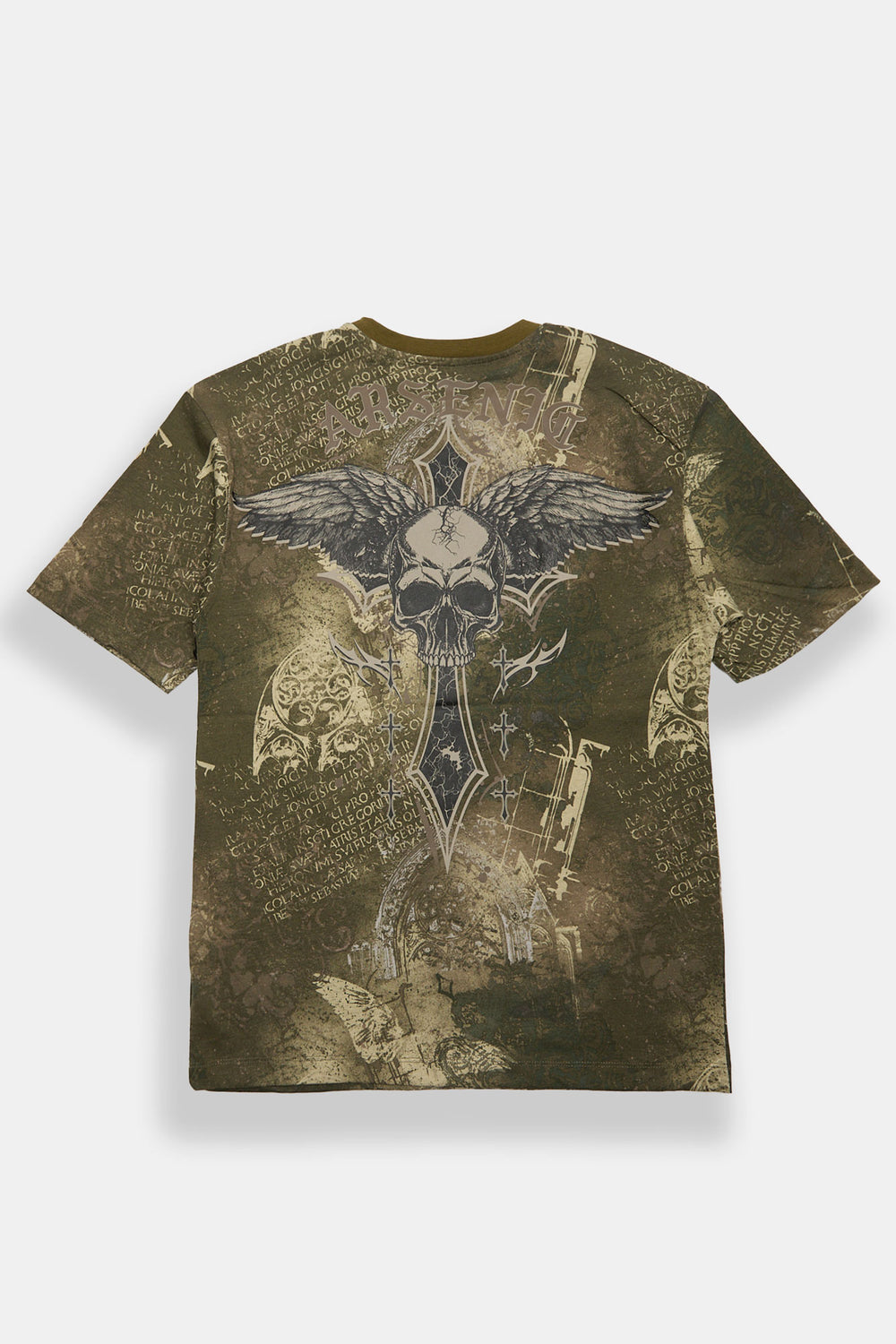 Arsenic Skull, Cross & Wings Graphic Tee Arsenic Skull, Cross & Wings Graphic Tee