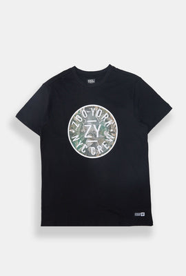 T-shirt imprimé logo circulaire camouflage NYC Zoo York homme