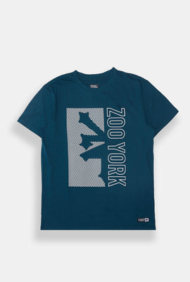 T-shirt imprimé logo rayé Zoo York homme