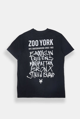 T-shirt imprimé arrondissements NYC Zoo York homme