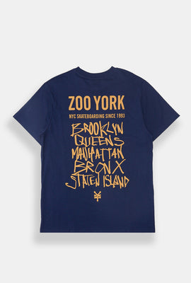 T-shirt imprimé arrondissements NYC Zoo York homme