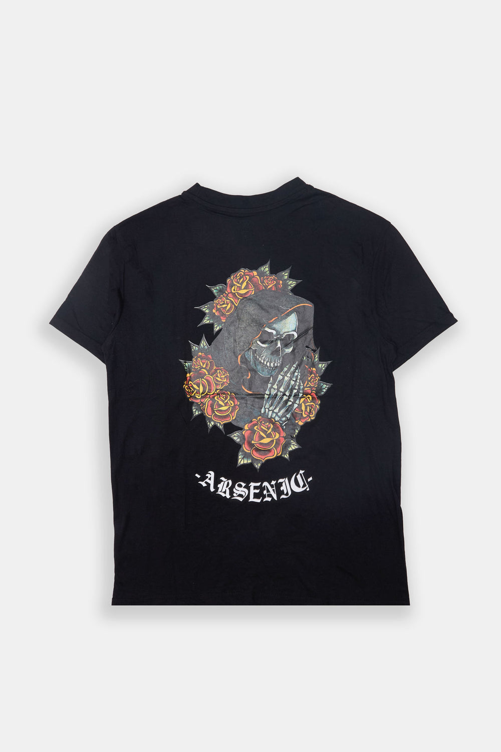 T-shirt imprimé squelette et roses Arsenic homme T-shirt imprimé squelette et roses Arsenic homme