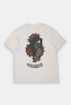 T-shirt imprimé squelette et roses Arsenic homme