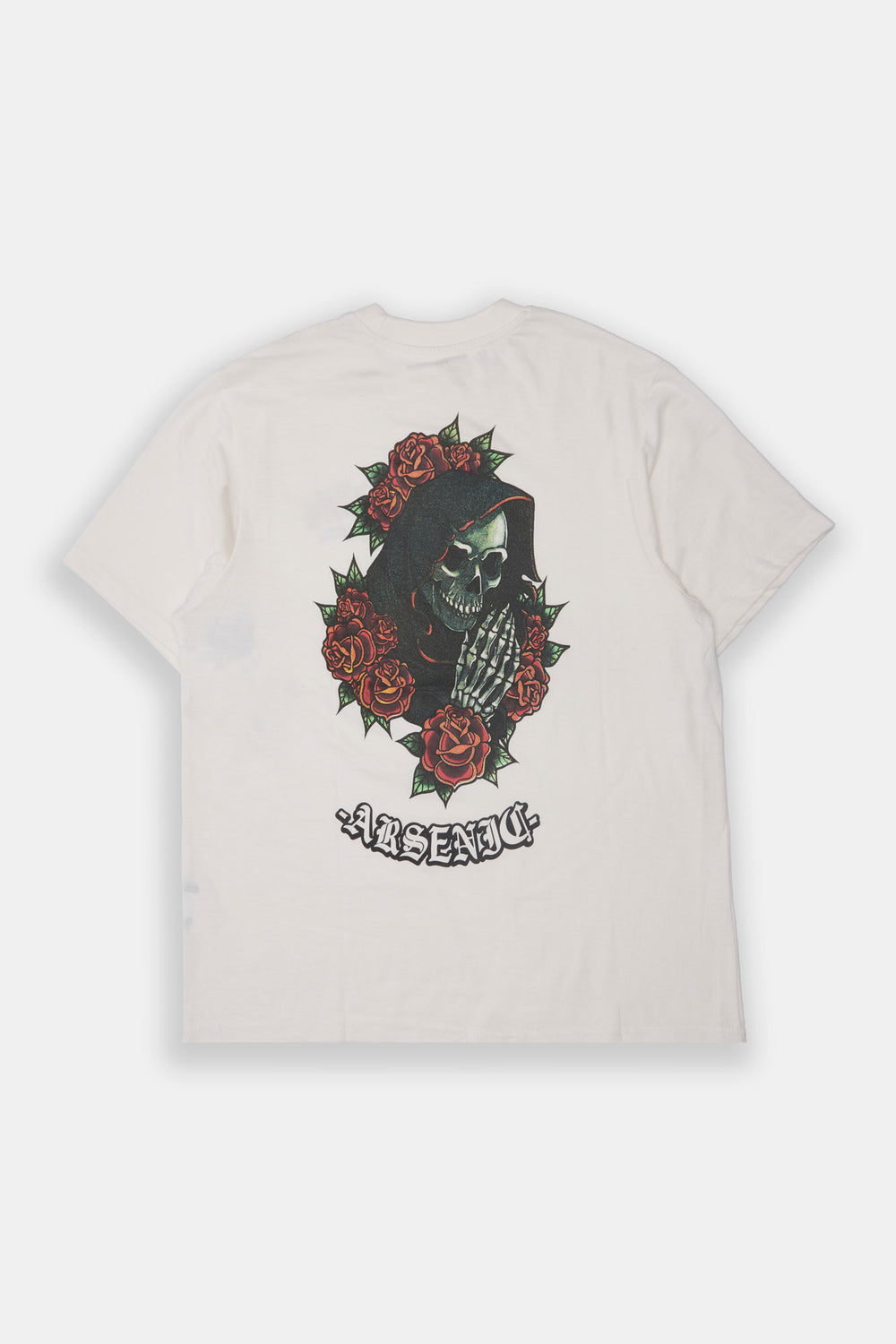 T-shirt imprimé squelette et roses Arsenic homme T-shirt imprimé squelette et roses Arsenic homme