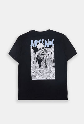 T-shirt imprimé squelette apocalyptique Arsenic homme