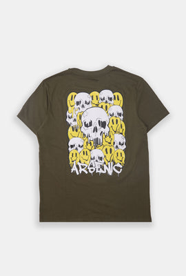 T-shirt imprimé crânes smileys Arsenic homme