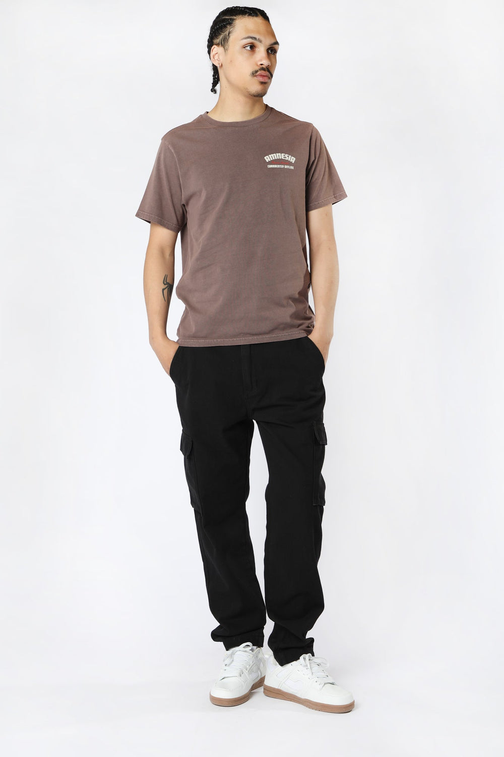 T-Shirt Imprimé Amnesia Homme Brun