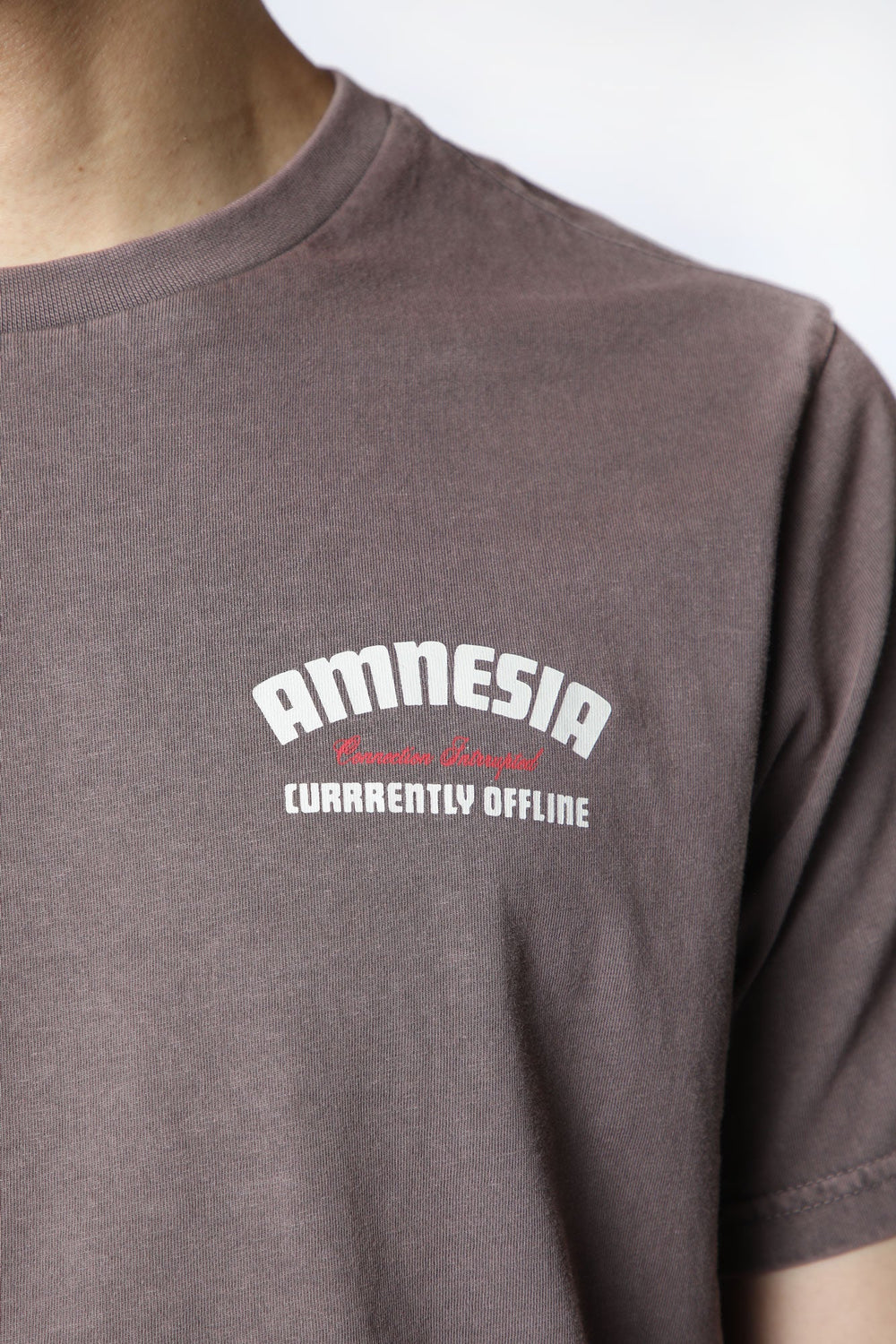 T-Shirt Imprimé Amnesia Homme Brun