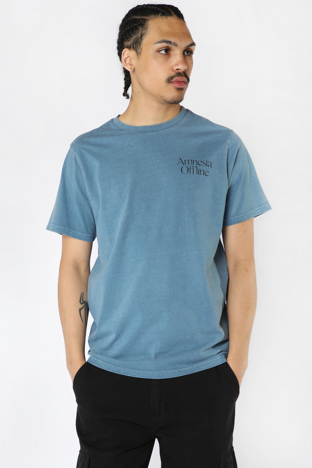 T-Shirt Imprimé Amnesia Homme Bleu