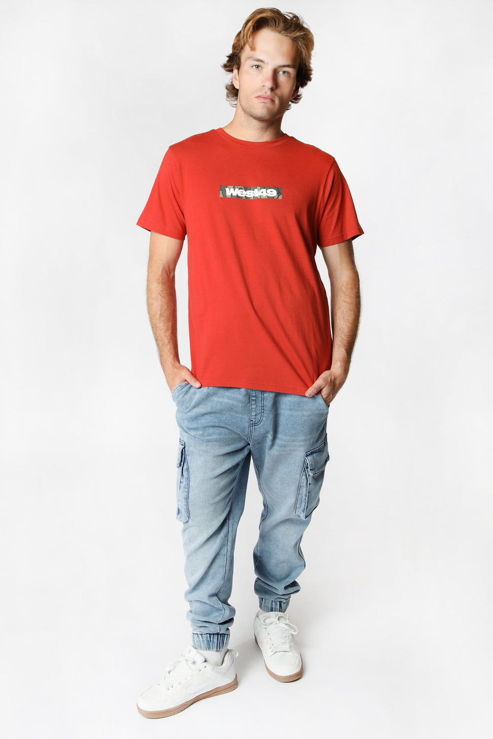 T-Shirt Imprimé Logo Camo Montagne West49 Homme T-Shirt Imprimé Logo Camo Montagne West49 Homme